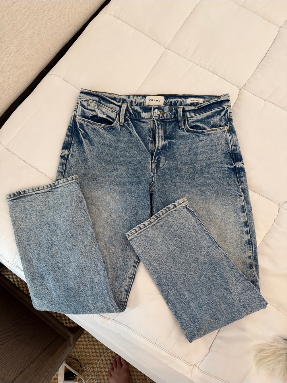 Frame Denim Vintage Wash Straight Leg Jeans